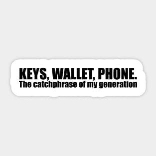 Keys wallet phone Sticker